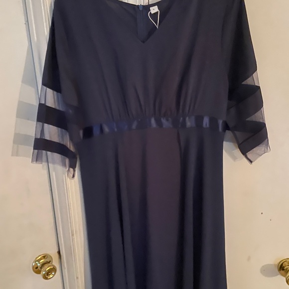 NAVY BLUE SLIGHTLY FORMAL DRESS, large - Picture 1 of 4